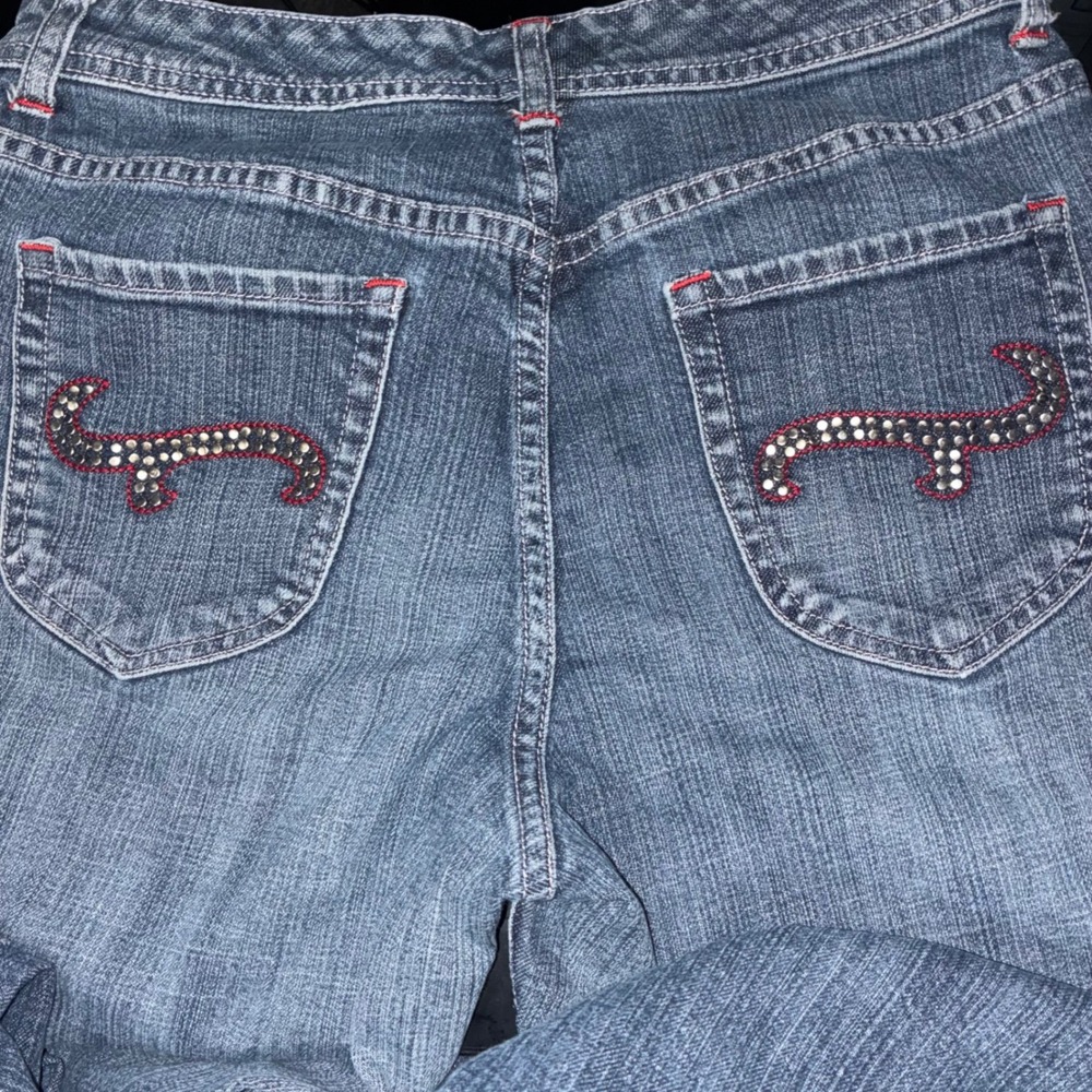 Chico's Platinum Quartz MR Blue Jeans Straight Leg Women Size 1 Reg (US 8) - Picture 8 of 9